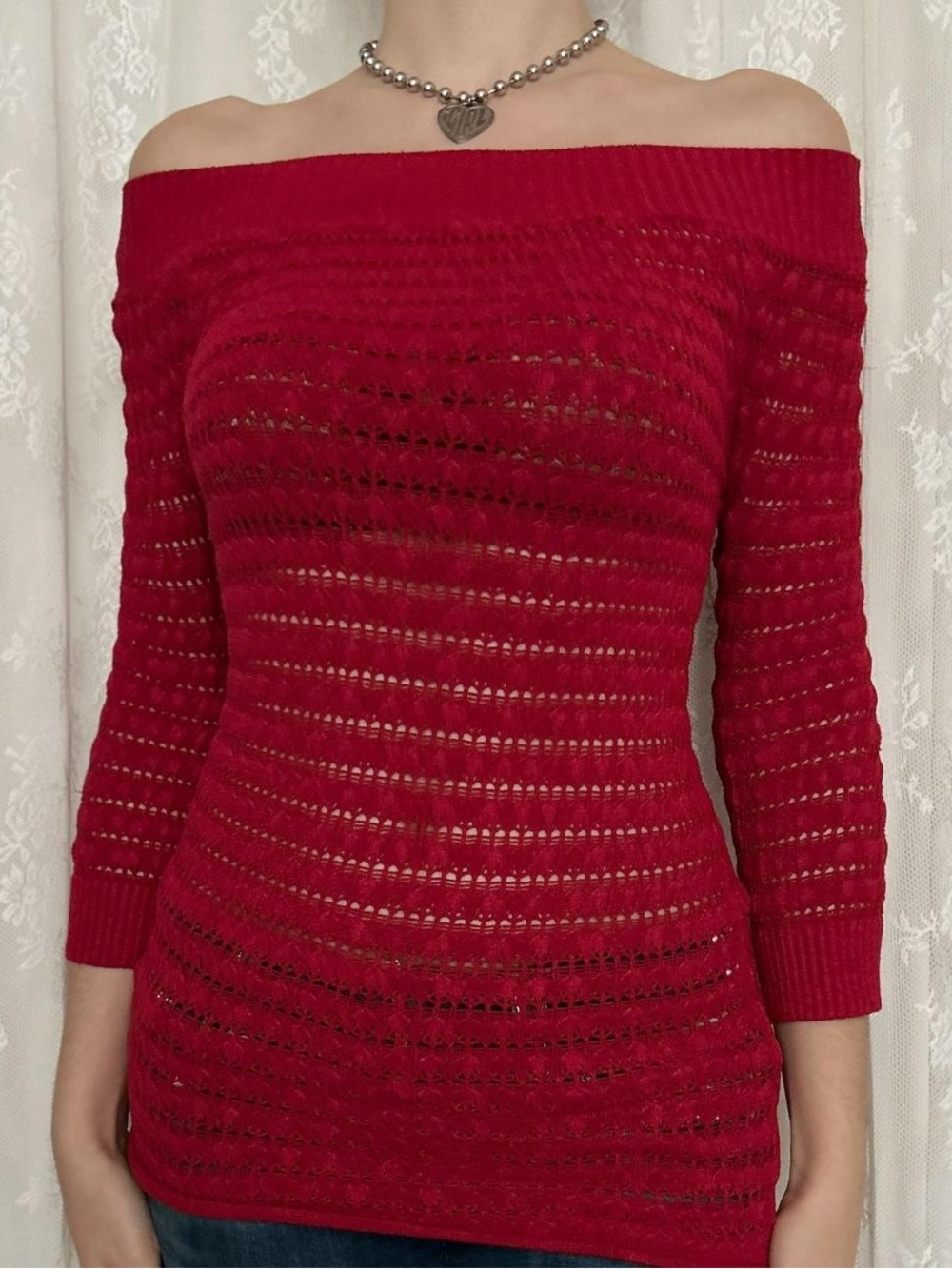 Vampy Red Off The Shoulder Blouse